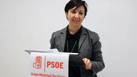 Elena Garc&iacute;a durante la rueda de prensa de esta ma&ntilde;ana. / Foto: SD.